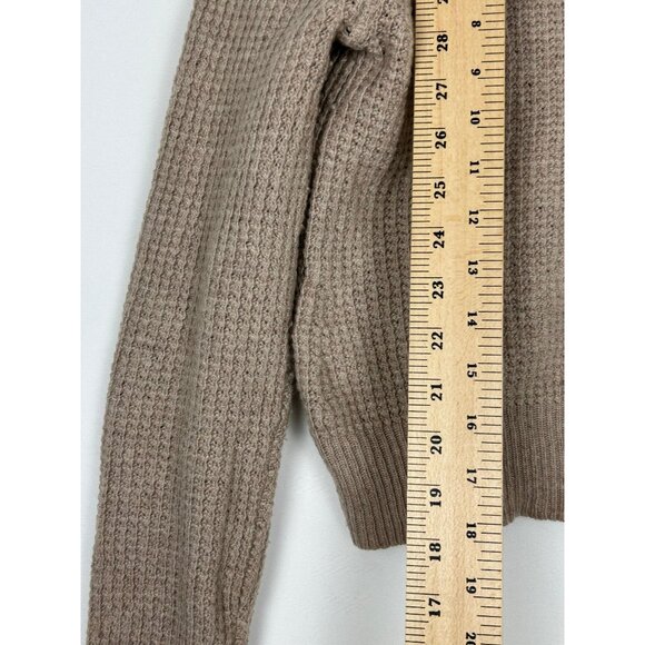 BCBG Max Azria Womens Beige Sweater Small Elbow Patches Wool & Cashmere Blend - Picture 5 of 13